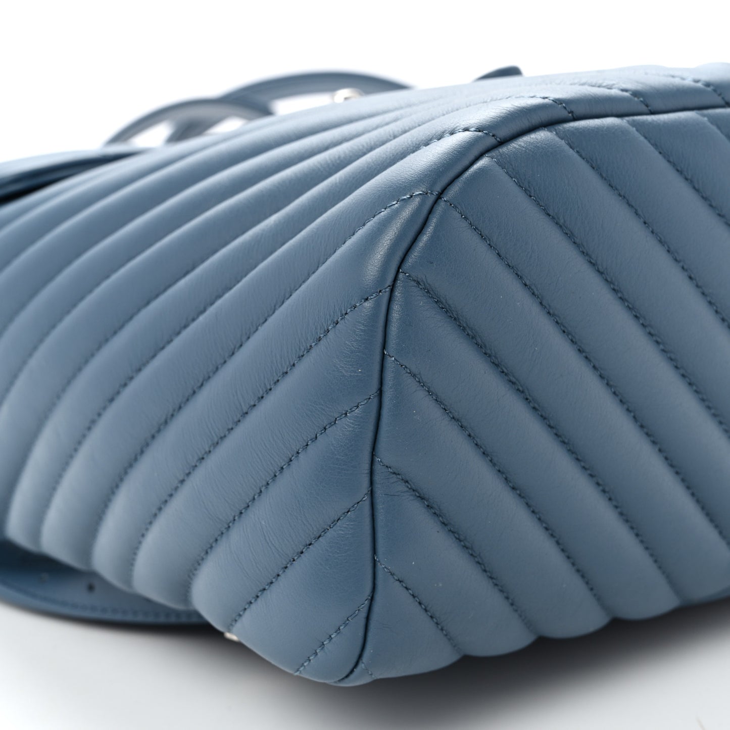 Calfskin Chevron Quilted Small Urban Spirit Backpack Blue