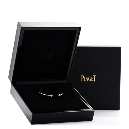 Piaget 18K White Gold Diamond Thin Possession Open Bangle Bracelet 4 of 4