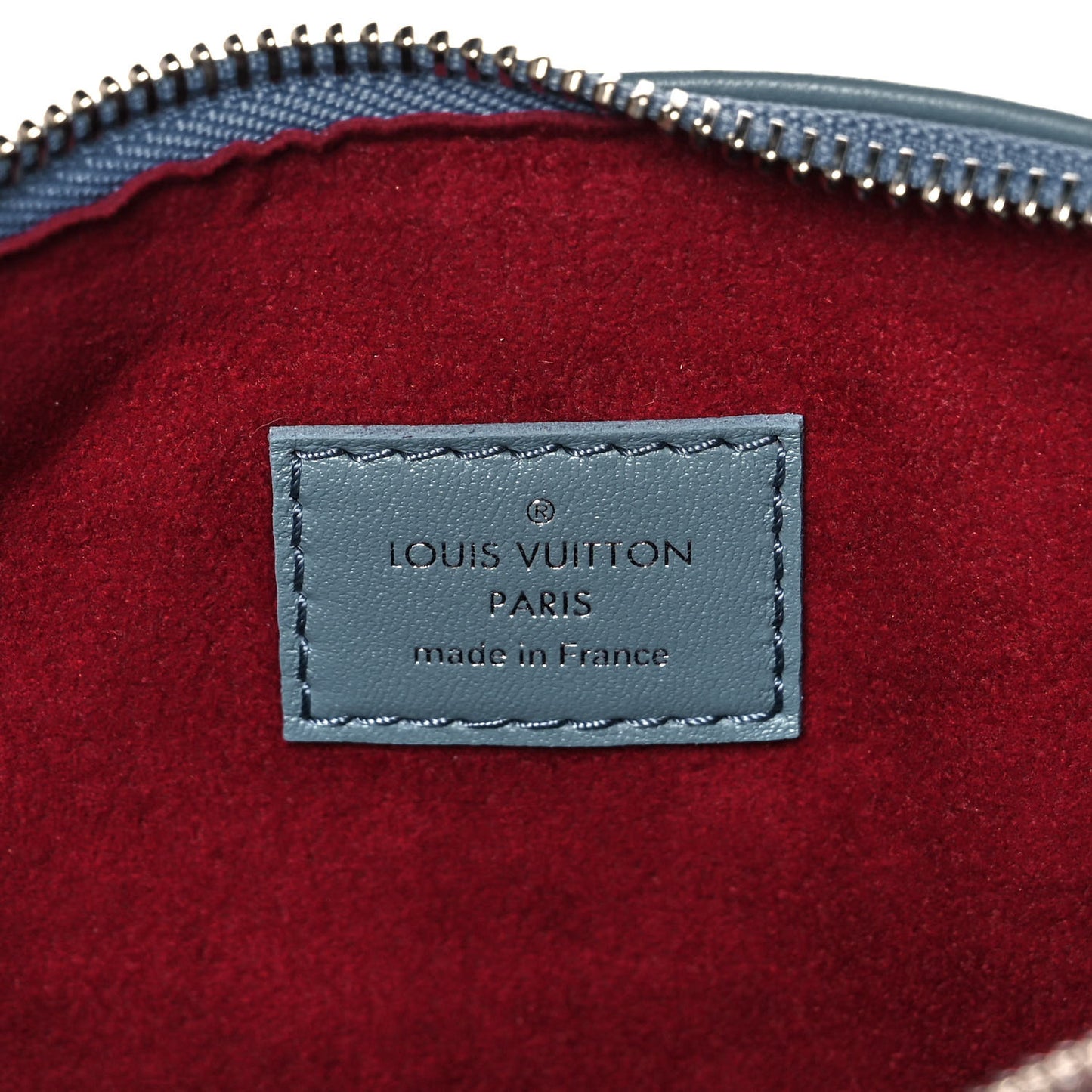 Lambskin Embossed Monogram Coussin PM Blue Glacier