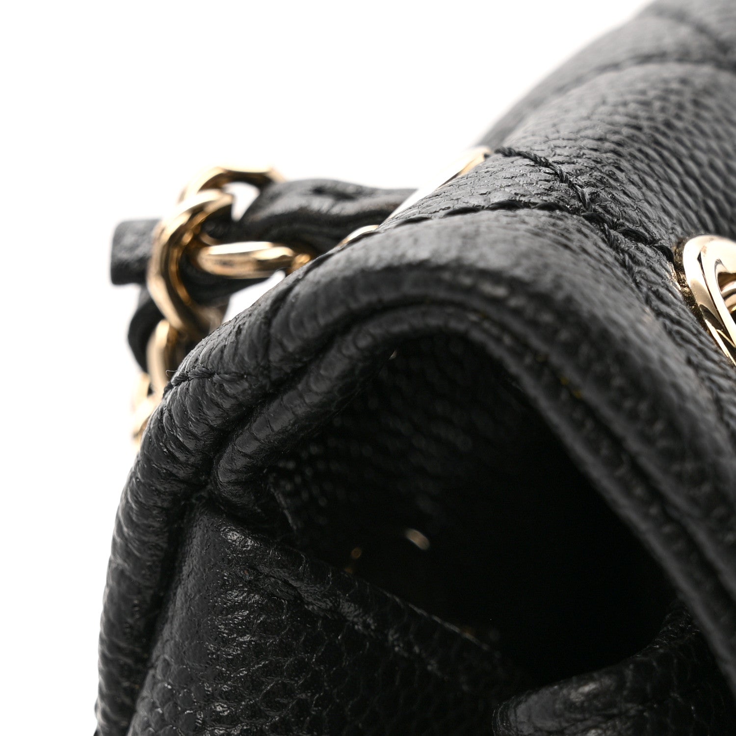 Chanel Shiny Caviar Quilted Medium Duma Pockets Drawstring Backpack Black 12 of 12