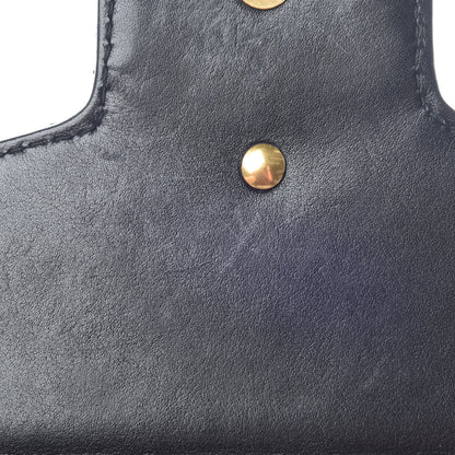 Gucci Calfskin Matelasse Mini GG Marmont Chain Wallet Black 10 of 14