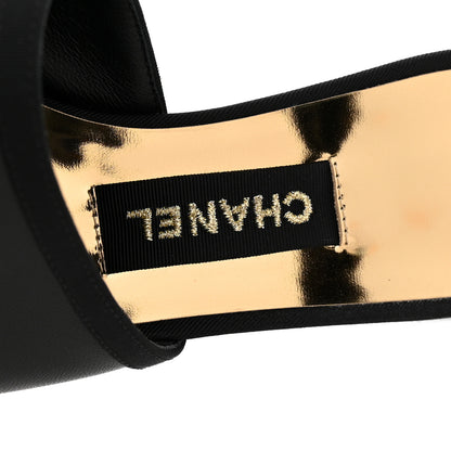 Chanel Lambskin Grosgrain CC Mules 36 Black 8 of 10