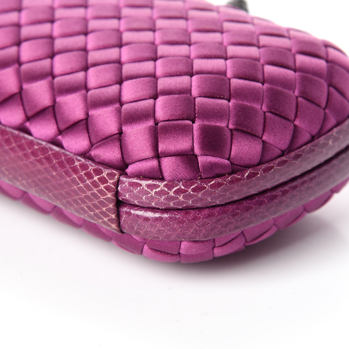 Satin Intreccio Impero Ayers Knot Clutch Orchid