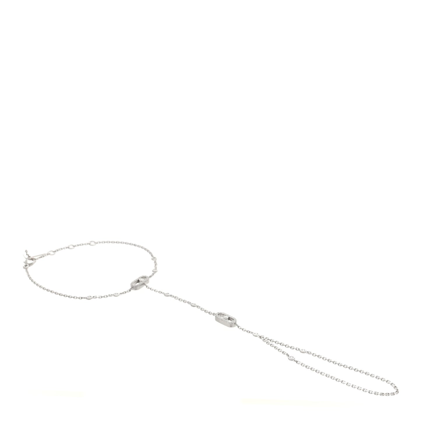 18K White Gold Diamond Move Uno Hand Bracelet