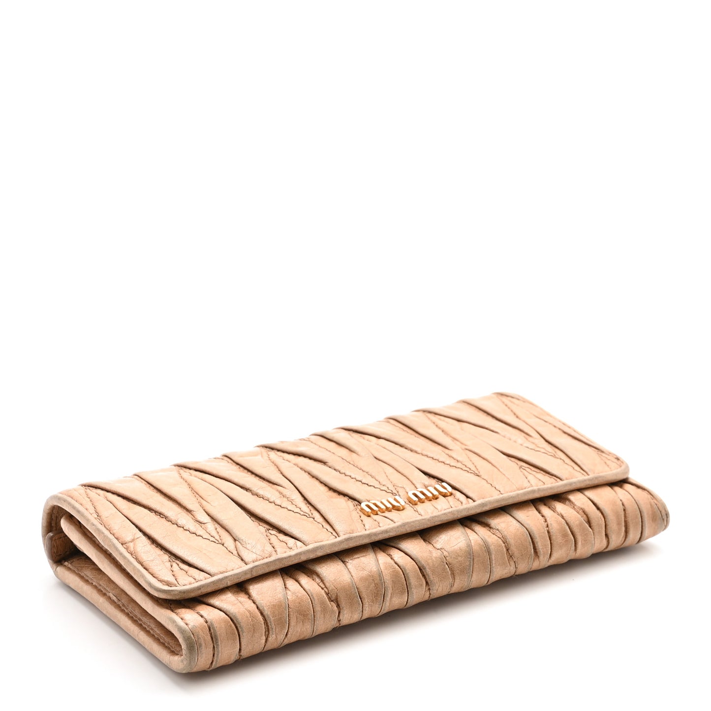 Nappa Matelasse Flap Wallet Pomice
