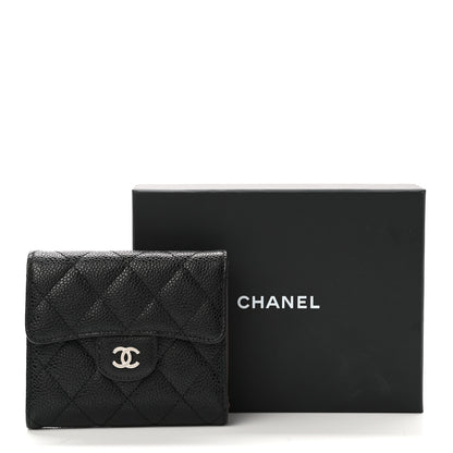 Chanel Caviar Quilted Compact Flap Wallet Black 9 of 9