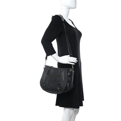 Balenciaga Agneau Classic Hardware Neo Folk Messenger Black 3 of 11