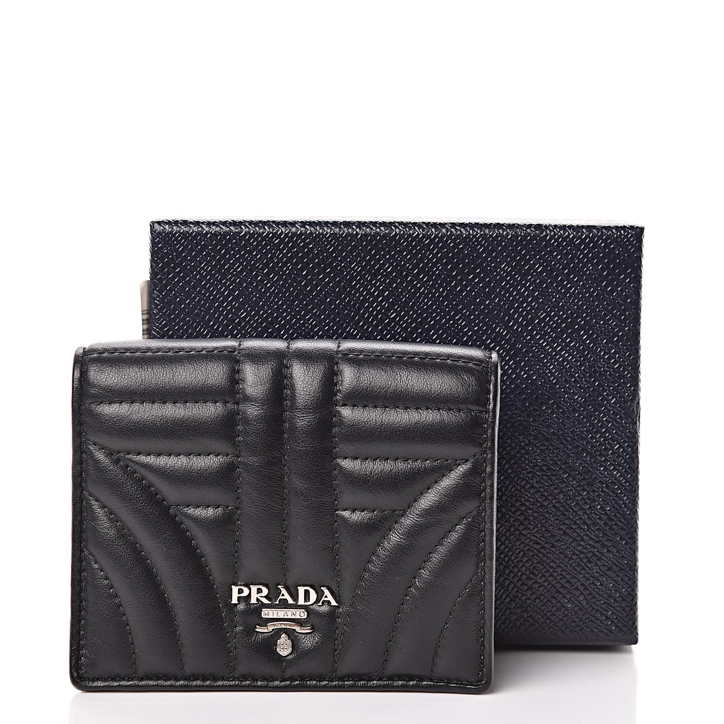 Soft Calfskin Impunture Diagramme Wallet Black