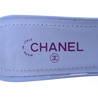 Chanel Patent Calfskin CC Mules 35 Light Purple Dark Purple 7 of 10