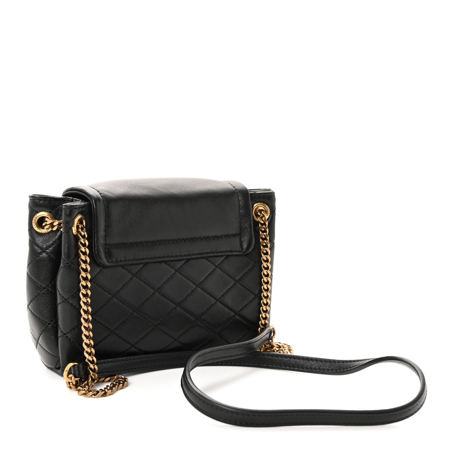Saint Laurent Lambskin Quilted Monogram Mini Nolita Black 3 of 9