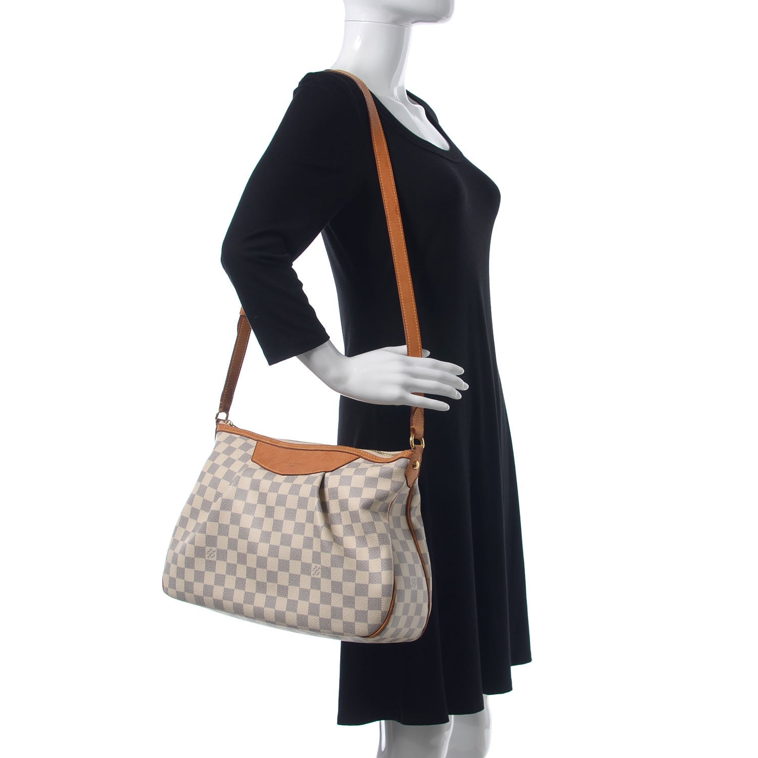 Louis Vuitton Damier Azur Siracusa MM 2 of 14