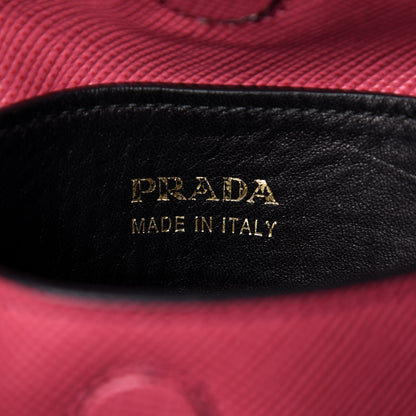 Prada Saffiano Cuir Medium Double Bag Peonia 7 of 9
