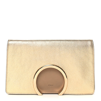 Chloe Metallic Grained Calfskin Gabrielle Gold Chestnut 1 of 15