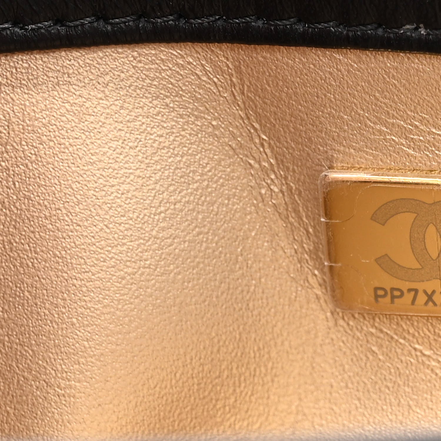 Chanel Lambskin Quilted CC Crystal Logo Chain Flap Black 7 of 12