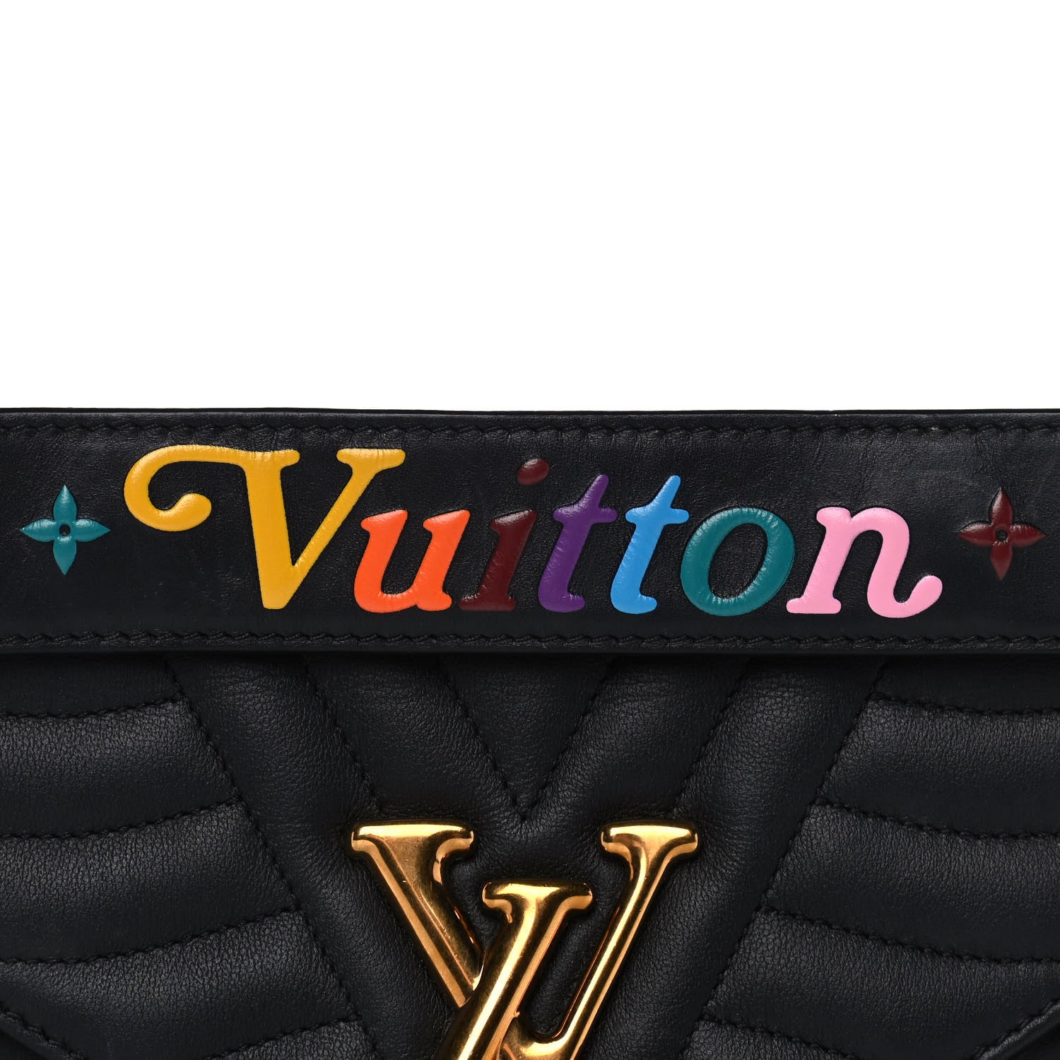 Louis Vuitton Calfskin New Wave Chain MM Black 10 of 14