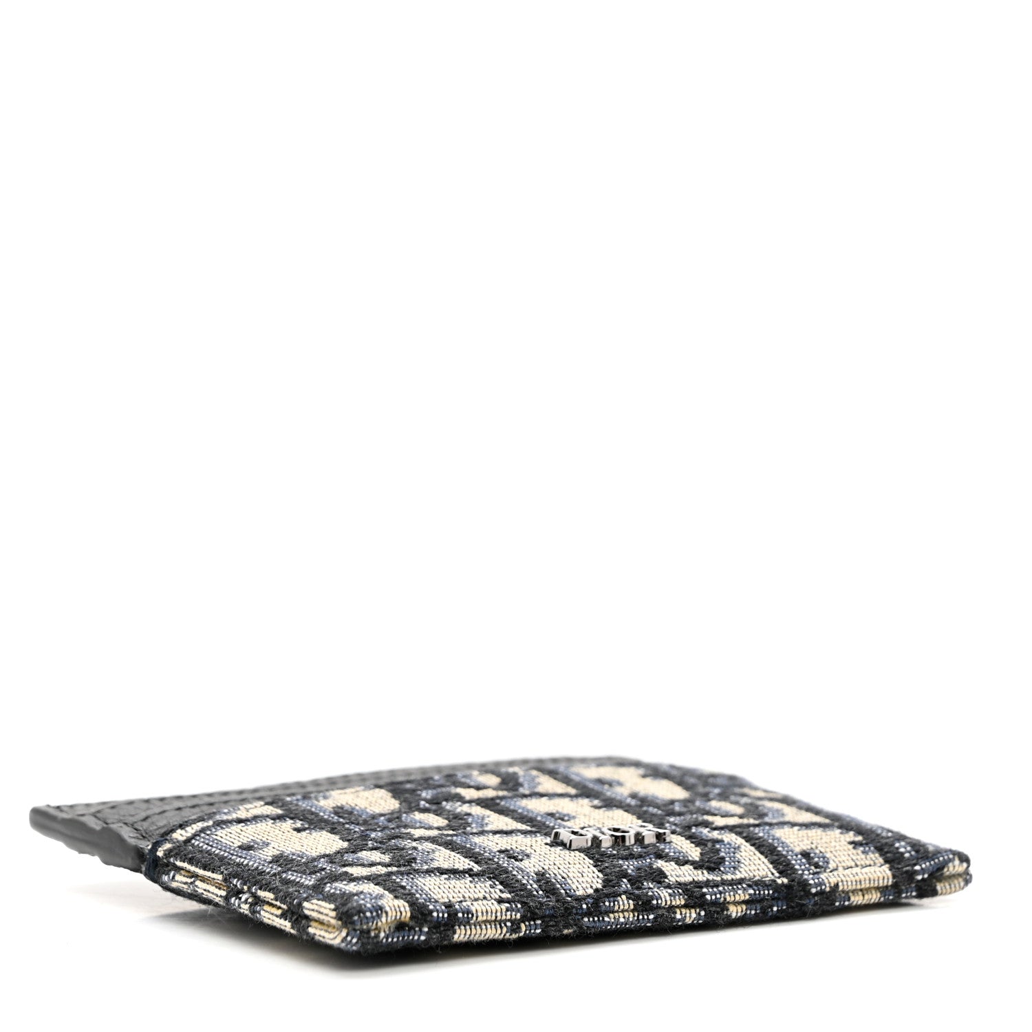 Christian Dior Grained Calfskin Oblique Card Holder Black 4 of 7