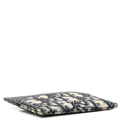 Christian Dior Grained Calfskin Oblique Card Holder Black 4 of 7