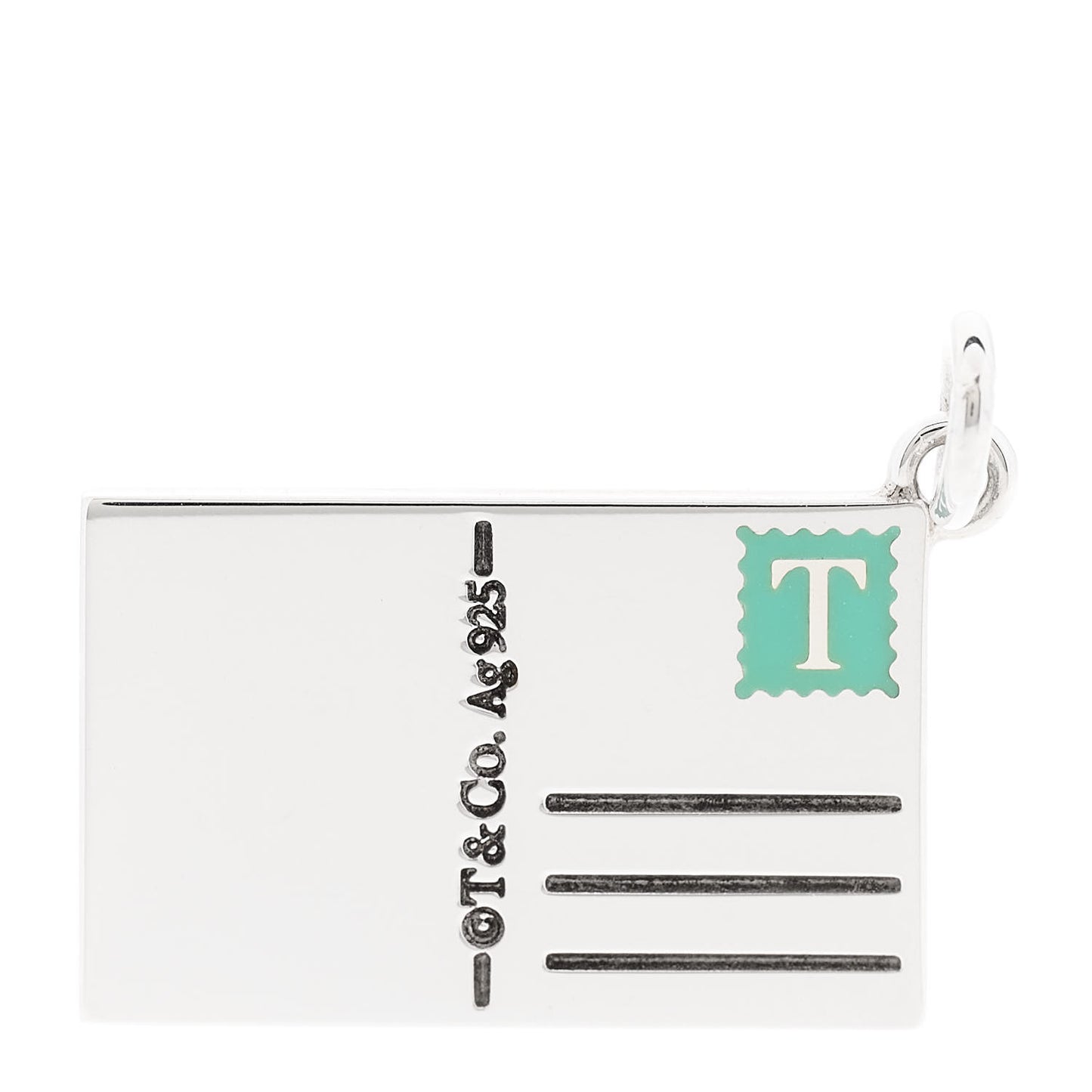 Sterling Silver Enamel Dubai Postcard Charm Blue