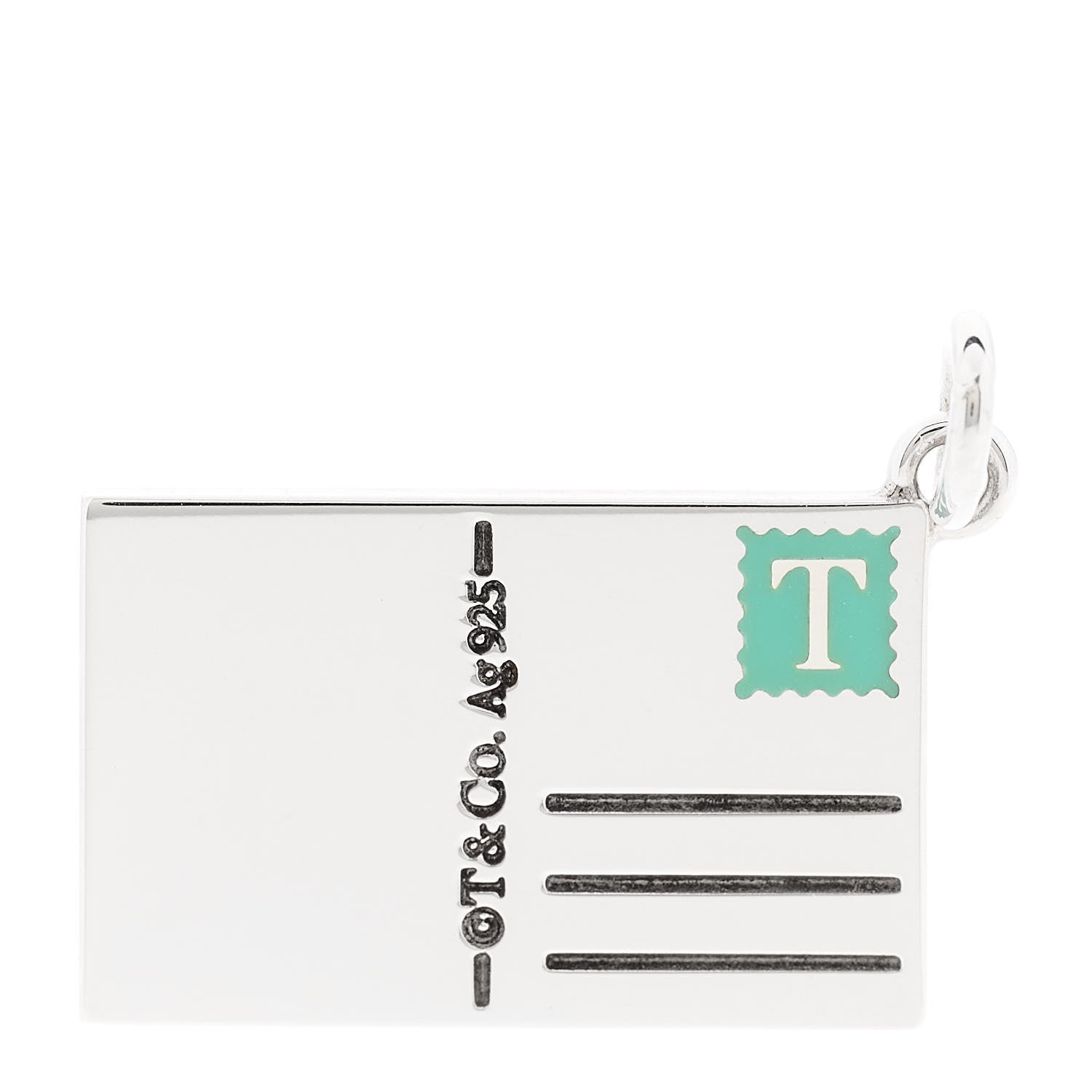 Tiffany Sterling Silver Enamel Dubai Postcard Charm Blue 3 of 5