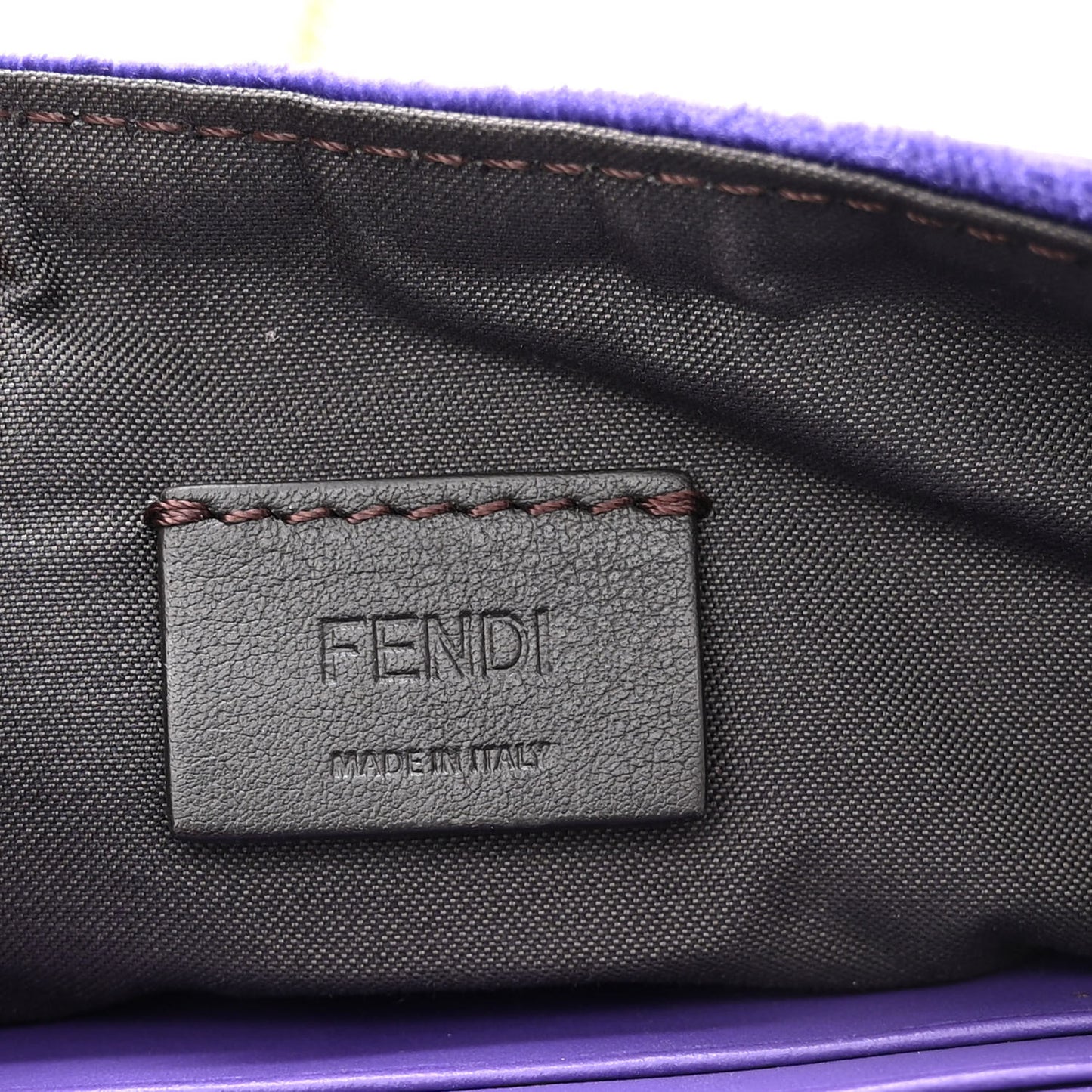 Velluto FF Embossed Mini Baguette Viola Plus