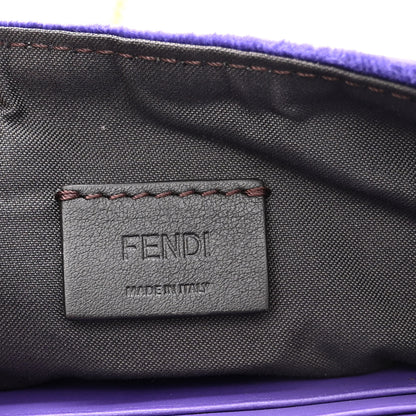 Fendi Velluto FF Embossed Mini Baguette Viola Plus 6 of 10