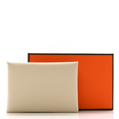 Hermes Epsom Calvi Duo Card Case Craie 8 of 8