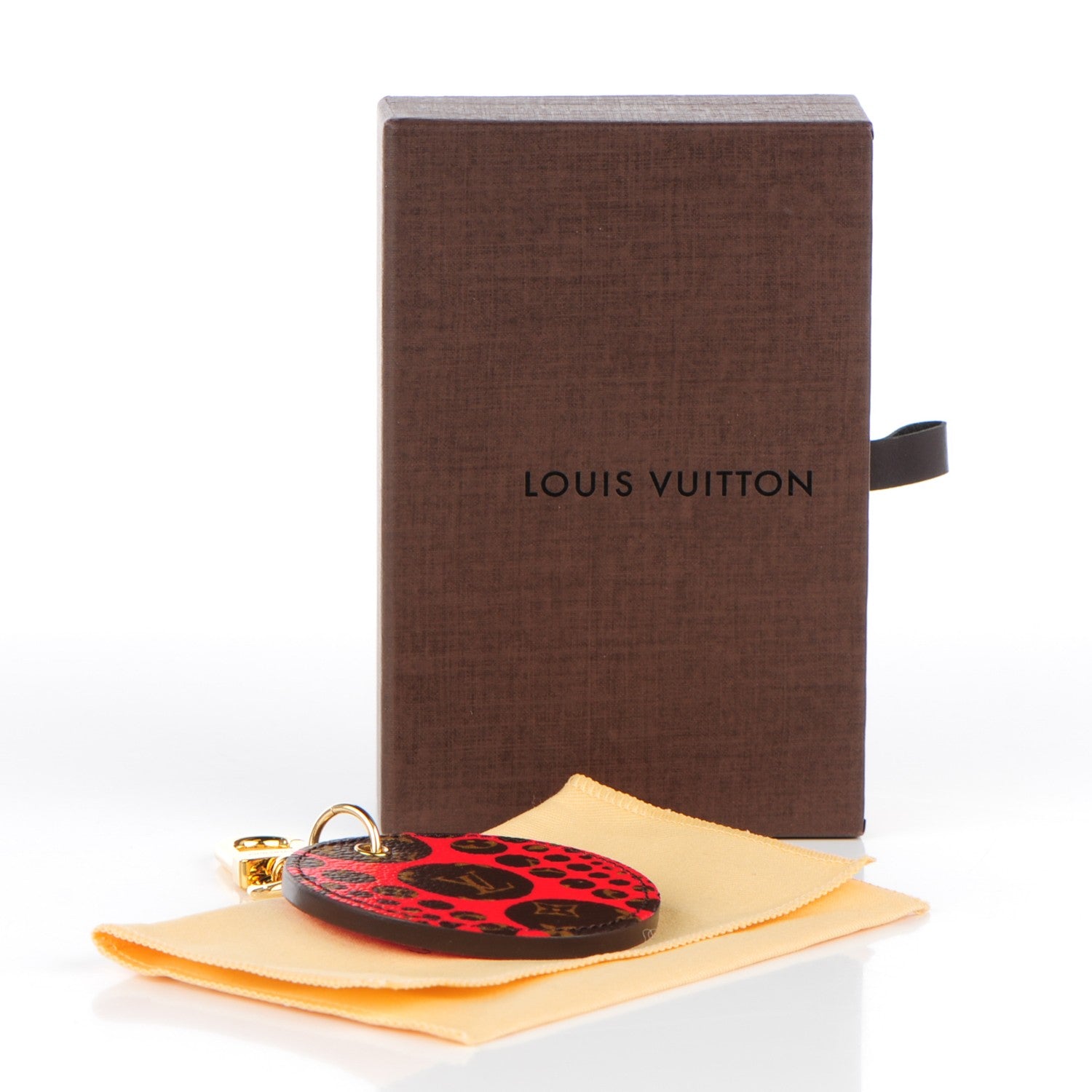 Louis Vuitton Monogram Kusama Pumpkin Dots Key Holder Red 6 of 6