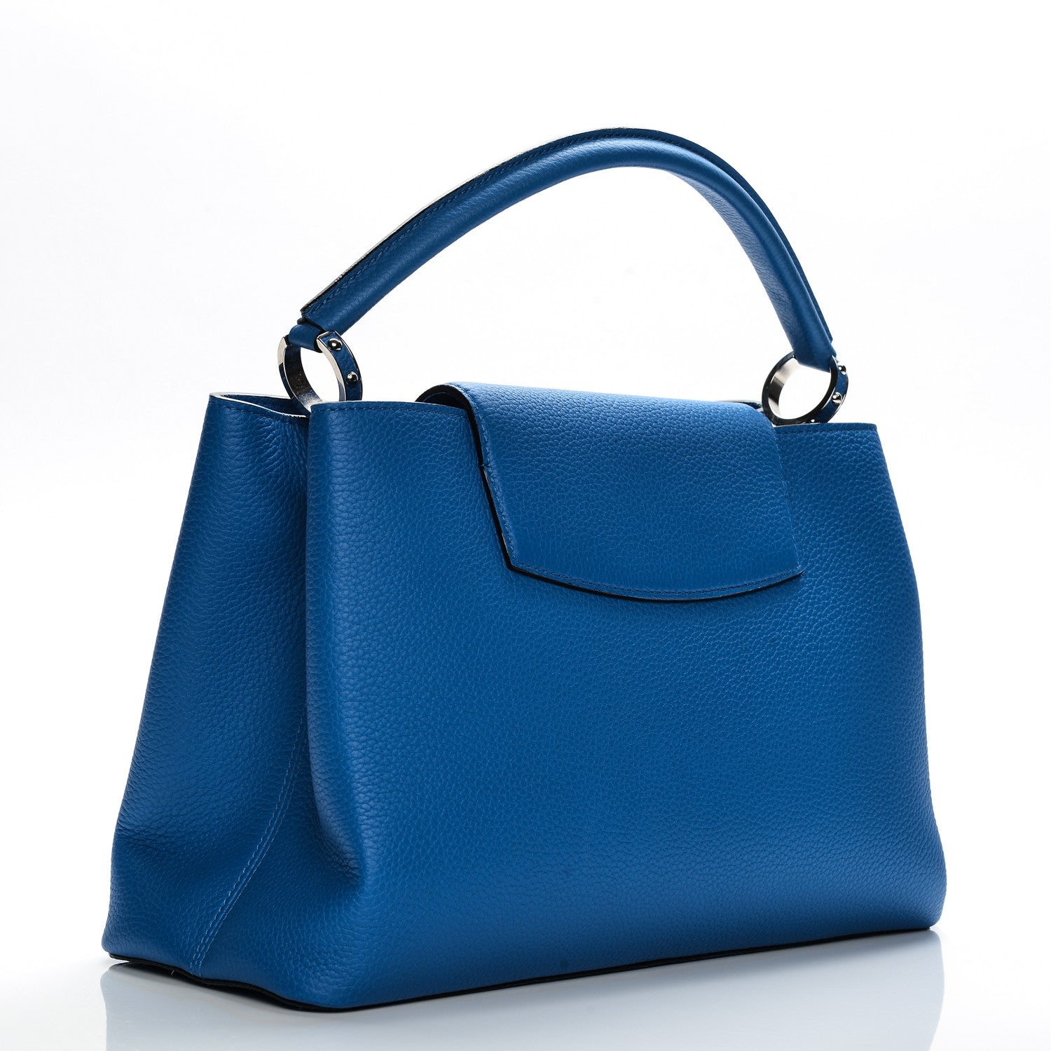 Louis Vuitton Taurillon Capucines MM Electric Blue 3 of 6