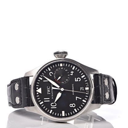 IWC Stainless Steel Alligator 46.2mm Schaffhausen Pilot Automatic Watch Black IW501001 3 of 6