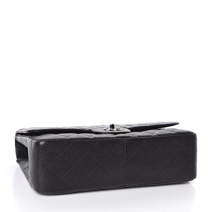 Chanel Caviar Quilted Jumbo Single Flap Black 4 of 11