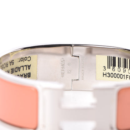 Hermes Enamel Wide Clic Clac H Bracelet GM Rose Saumon 4 of 5