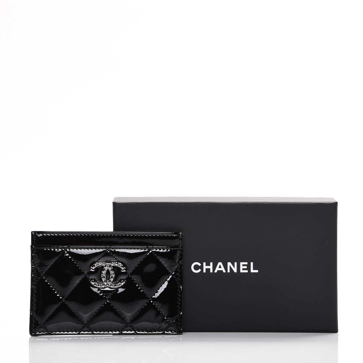 Chanel Patent Quilted Brilliant Card Holder Black 9 of 9