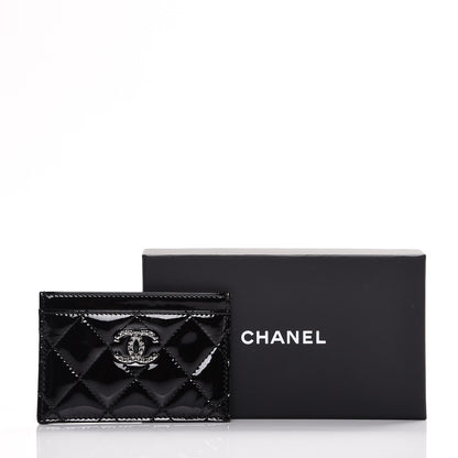 Chanel Patent Quilted Brilliant Card Holder Black 9 of 9