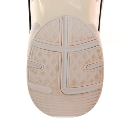 Chanel Suede Calfskin Lambskin Neoprene High Top CC Sneakers 39.5 White Fluo Orange 13 of 23