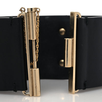 Chanel Calfskin CC Wide Cuff L Black Gold 4 of 7