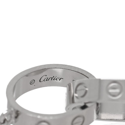 Cartier 18K White Gold Interlocking LOVE Necklace 5 of 6