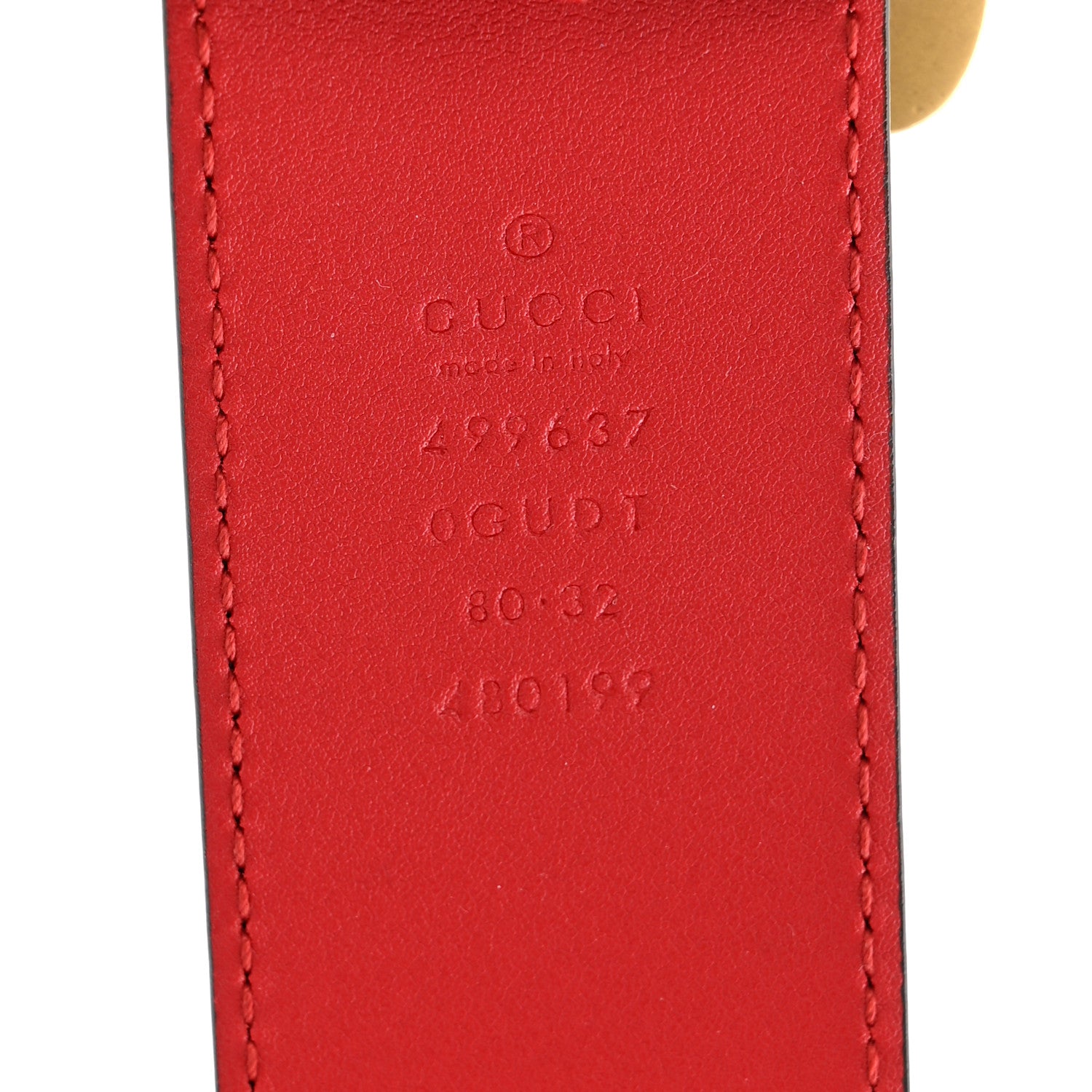 Gucci Calfskin Queen Margaret Bee Belt 80 32 Black 3 of 6