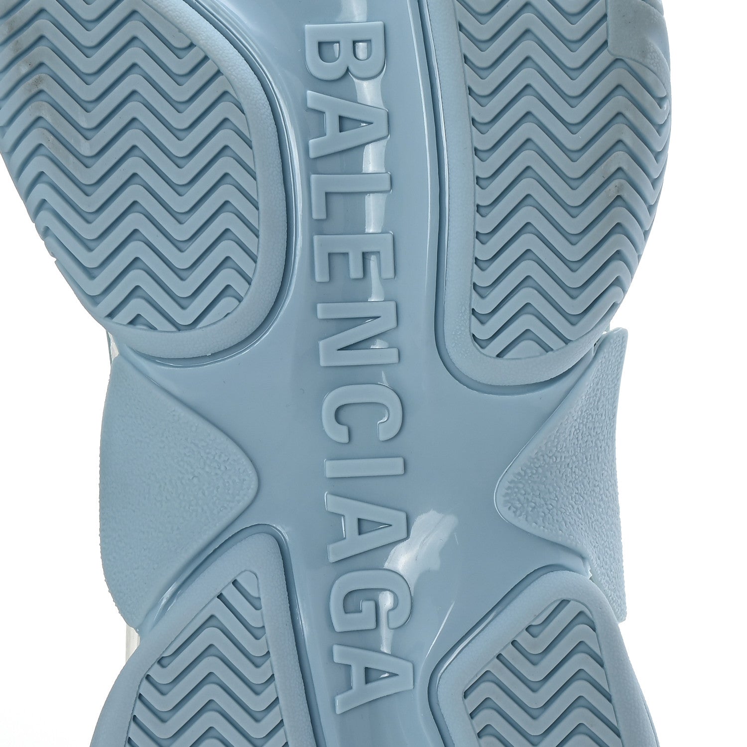 Balenciaga Fabric Mesh Mens Triple S Sneakers 42 Light Bleu White 7 of 9