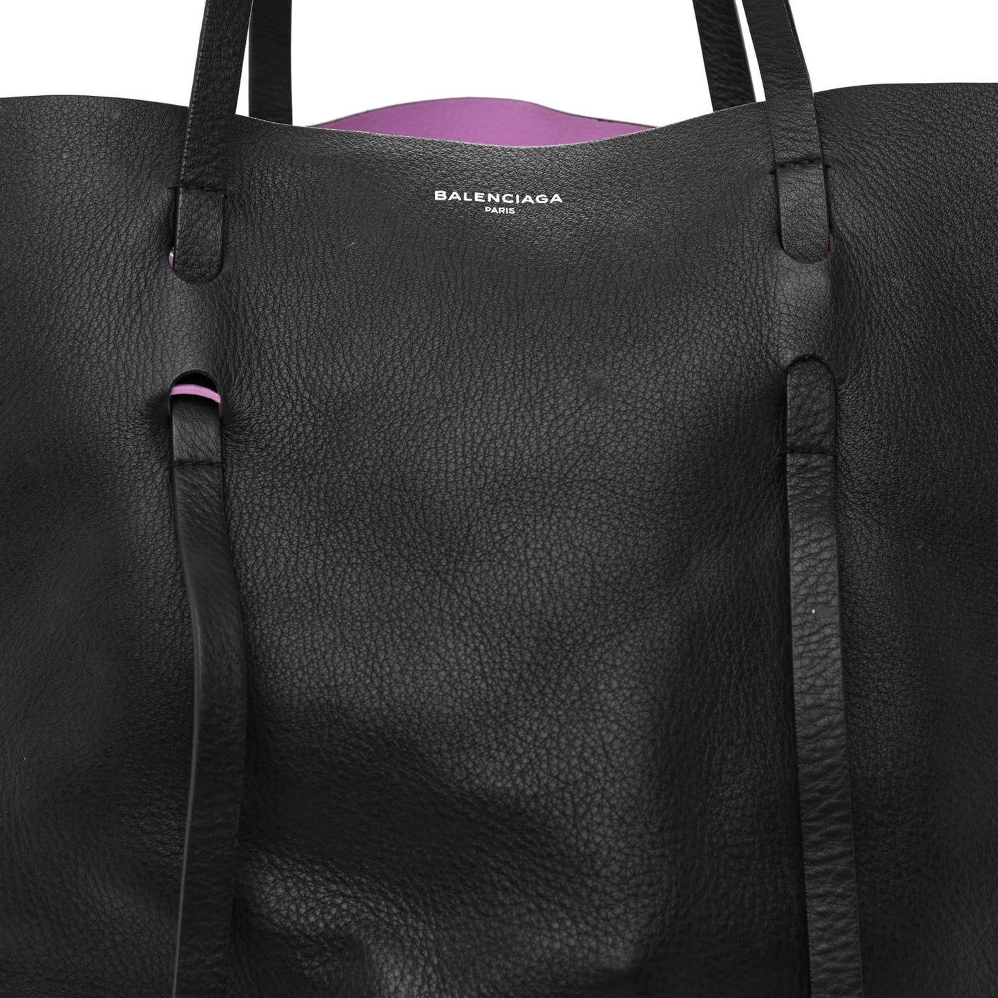 Veau Baltimore Double Sided Medium Everyday Tote Black Purple