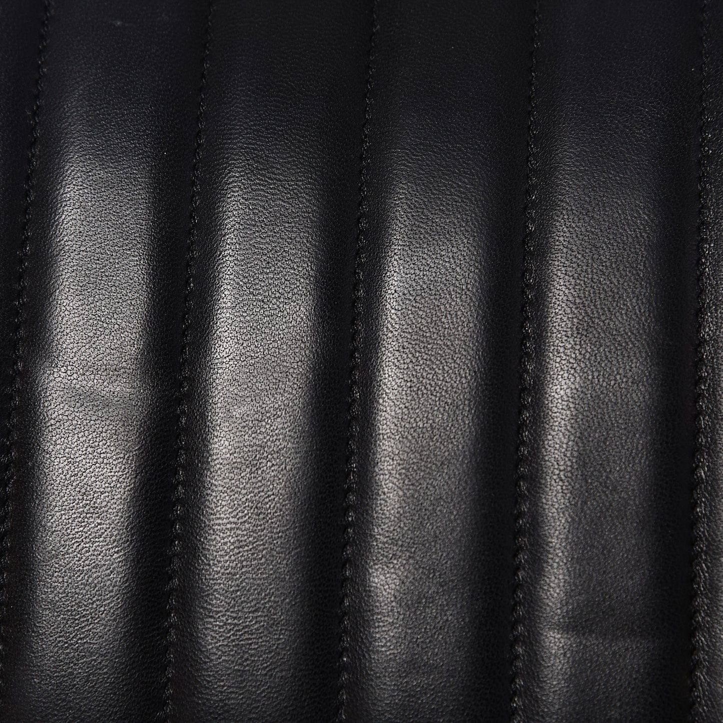 Lambskin Matelasse Monogram Vicky Chain Wallet Black