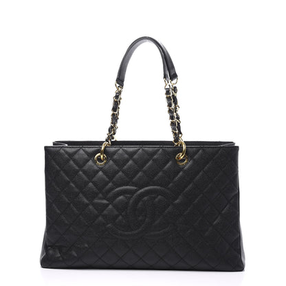 Chanel Caviar Quilted XL Grand Shopping Tote GST Black 1 of 10