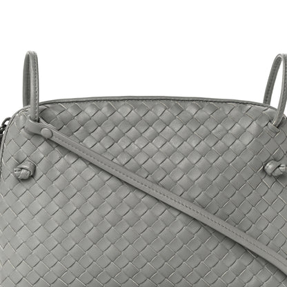 Bottega Veneta Nappa Intrecciato Nodini Crossbody Messenger Light Grey 6 of 13