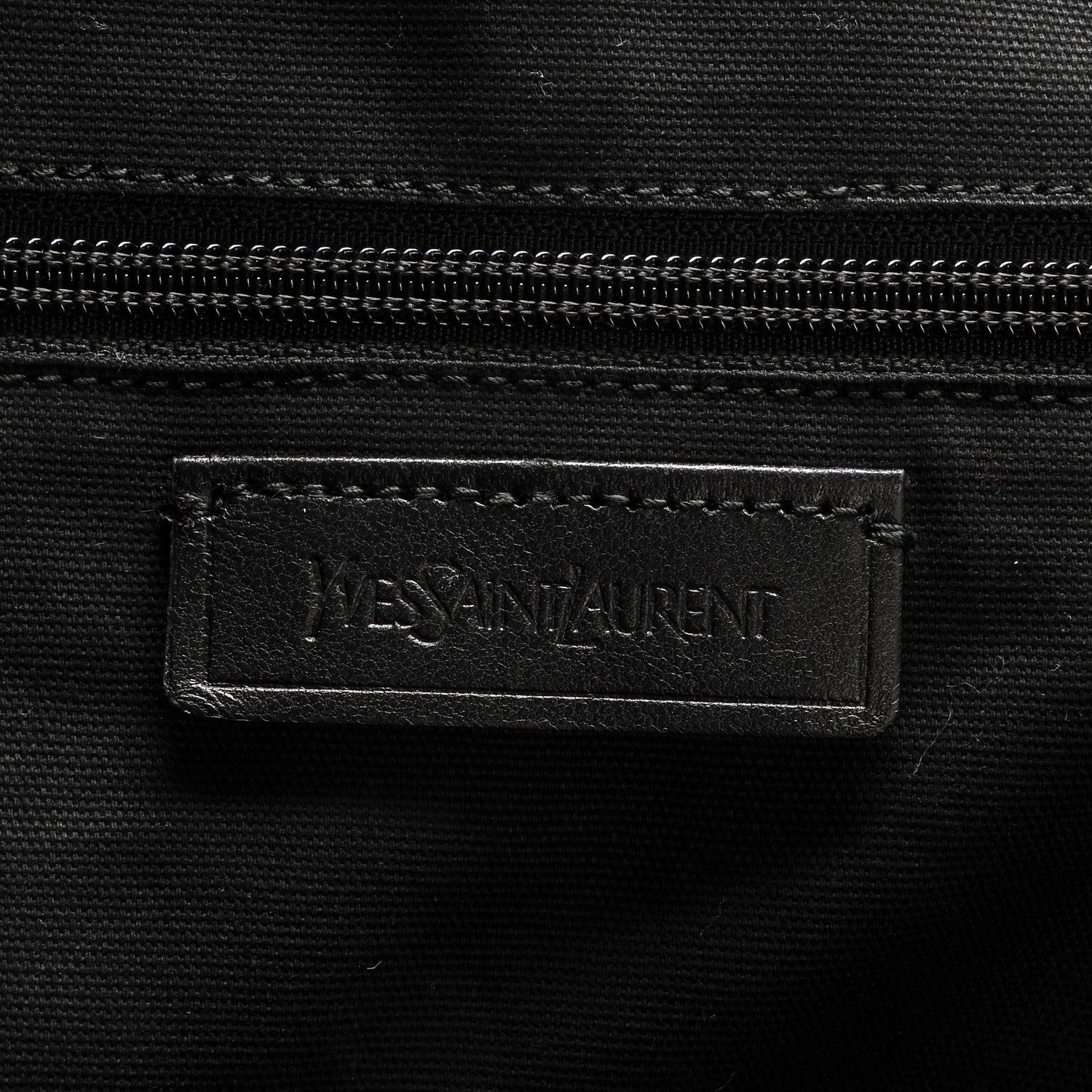 Saint Laurent Calfskin Vavin Logo Strap Duffle Bag Black 6 of 7