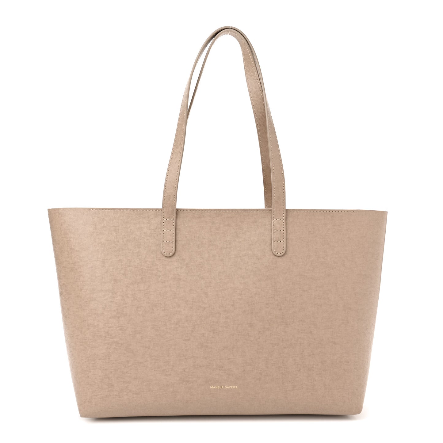 Saffiano Small Zip Tote Beige