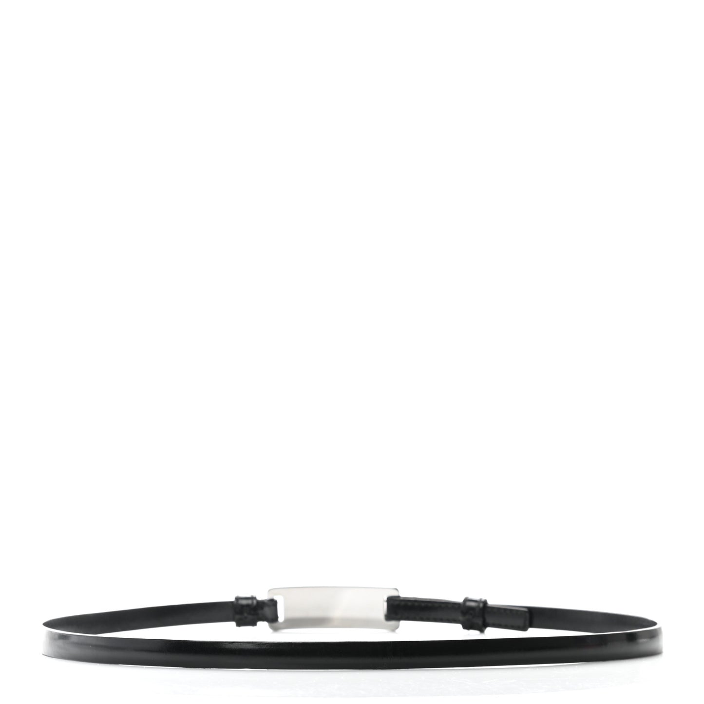 Calfskin Logo Plate Belt 70 28 Black