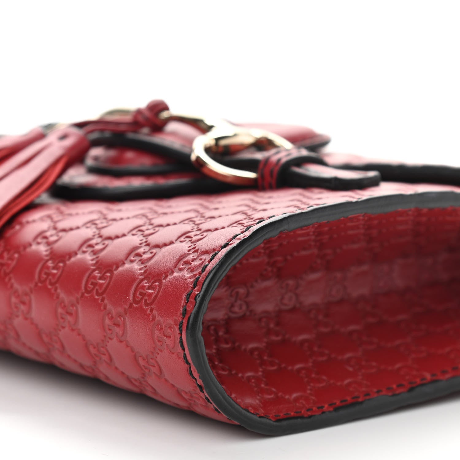 Gucci Soft Microguccissima Mini Emily Chain Shoulder Bag Rosso 10 of 10