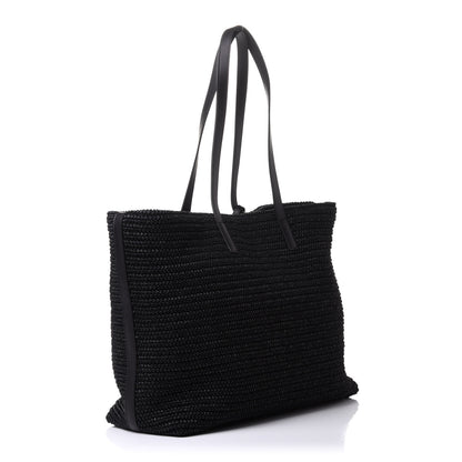 Saint Laurent Raffia Tote Black 5 of 12