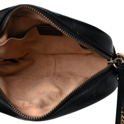 Gucci Calfskin Matelasse Mini GG Marmont Chain Shoulder Bag Black 5 of 13