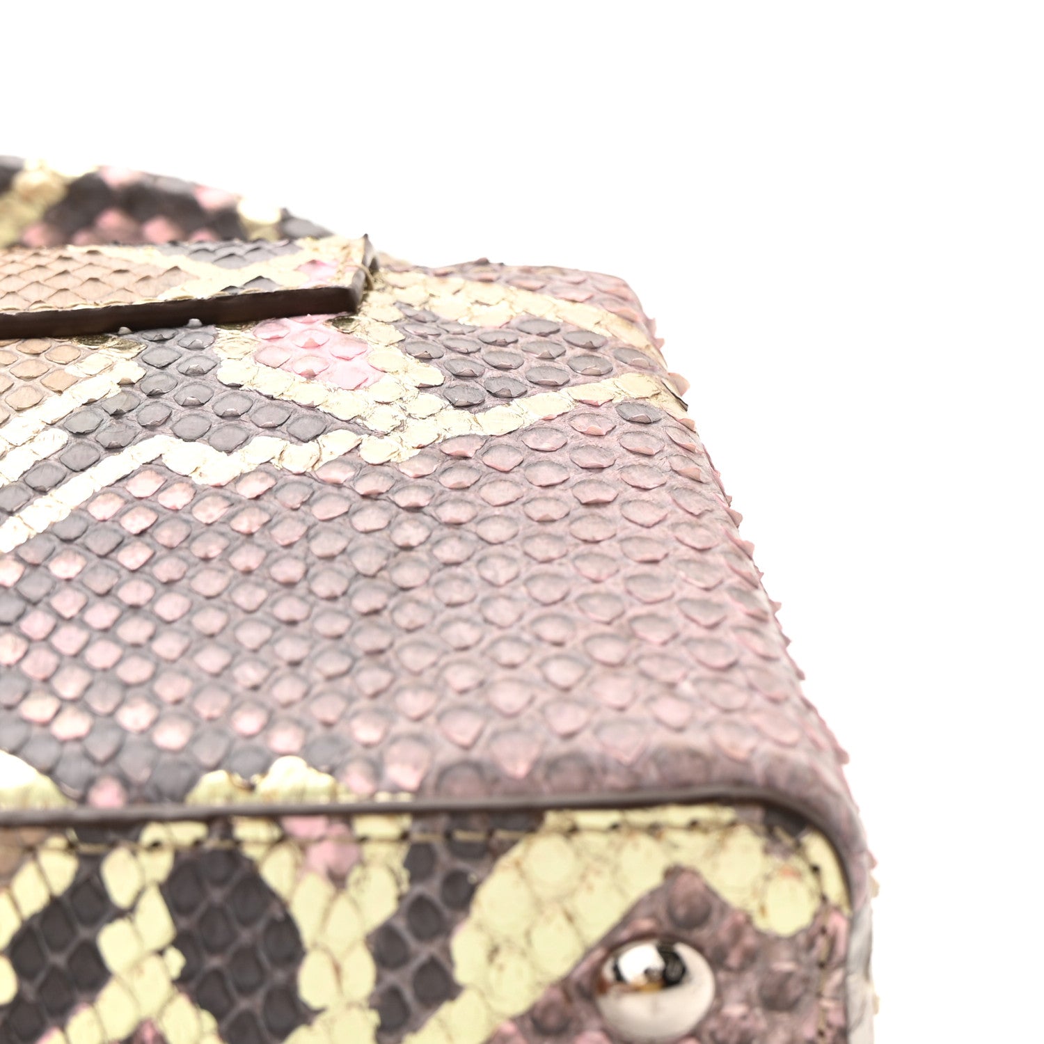 Louis Vuitton Metallic Snakeskin Capucines Mini Dore 14 of 15