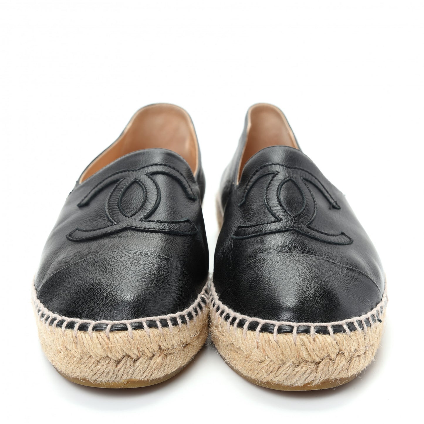 Lambskin CC Espadrilles 38 Black